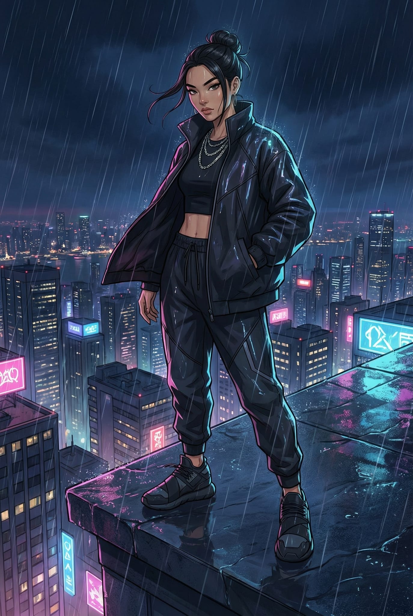 Rooftop — Night City